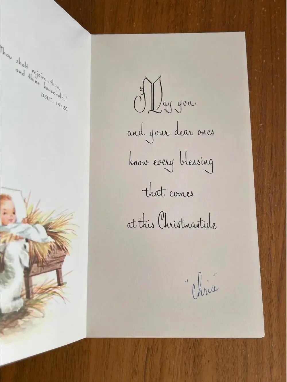 Christmas Blessings Mothe Mary &  Baby Jesus Nativity Card Christmas Card